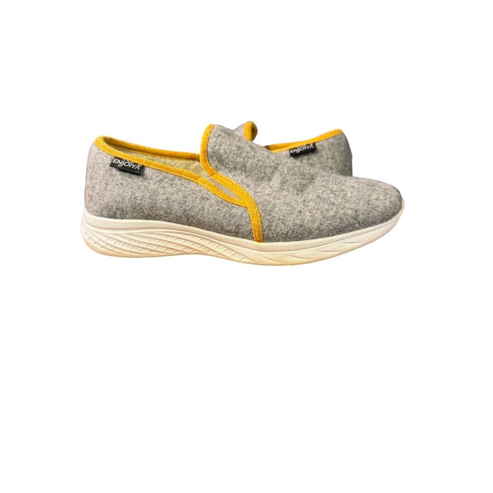 Enjoiya Felt Upper Heather Gray Slip-on Shoes Men Size  8.5 - Picture 3 of 9